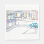 Serviette En Papier Papier de scène urbain (Devant)