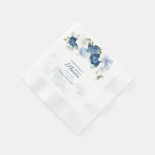 Serviette En Papier Papier de script Eucalyptus Floral Moderne (Coin)