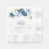 Serviette En Papier Papier de script Eucalyptus Floral Moderne (Devant)