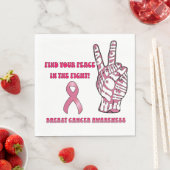 Serviette En Papier Papier de sensibilisation au cancer du sein Napkin (En situation)