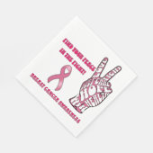 Serviette En Papier Papier de sensibilisation au cancer du sein Napkin (Coin)