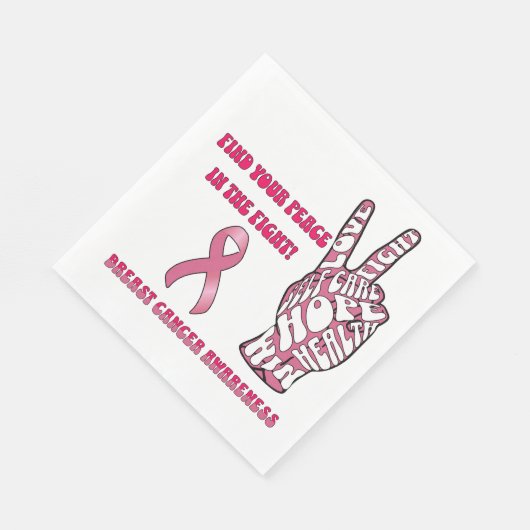 Serviette En Papier Papier de sensibilisation au cancer du sein Napkin (Coin)