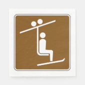 Serviette En Papier Papier de signalisation de chaise (Devant)