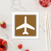 Serviette En Papier Papier de signalisation de l'aéroport