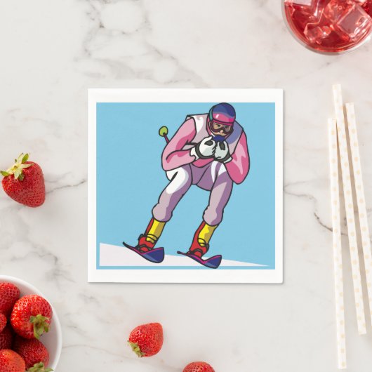 Serviette En Papier Papier de ski alpin serviettes (En situation)