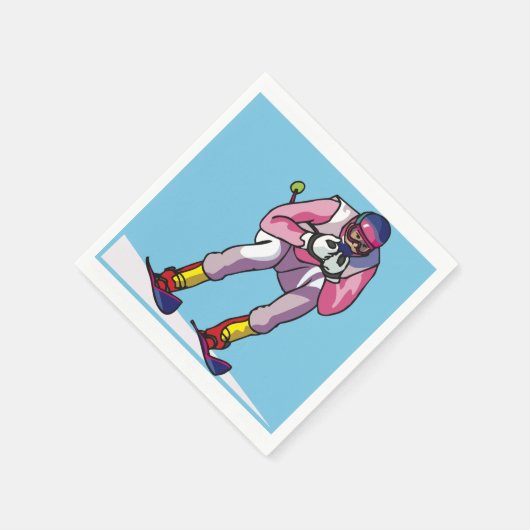 Serviette En Papier Papier de ski alpin serviettes (Coin)