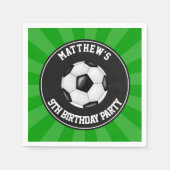 Serviette En Papier Papier de soccer Boire serviettes (Devant)