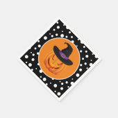 Serviette En Papier Papier de sorcière Citrouille d'Halloween (Coin)