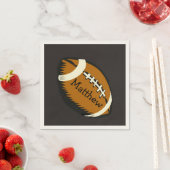 Serviette En Papier Papier de sport de football Brown (En situation)