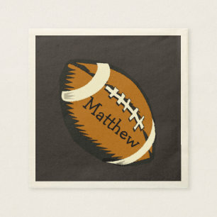Serviette En Papier Papier de sport de football Brown
