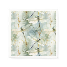 Papier de style aquarelle de libellule tranquille