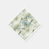 Serviette En Papier Papier de style aquarelle de libellule tranquille (Coin)