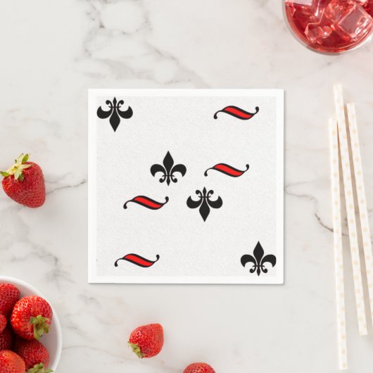 Serviette En Papier Papier de style français Napkin (En situation)