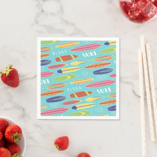 Serviette En Papier Papier de surf bleu Napkin