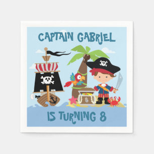 Serviette En Papier Papier de table en papier Pirate garçon mignet