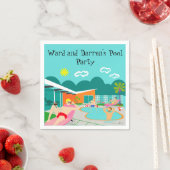 Serviette En Papier Papier de table Retro Gay Pool (En situation)