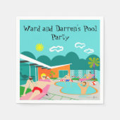 Serviette En Papier Papier de table Retro Gay Pool (Devant)