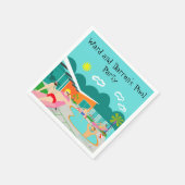 Serviette En Papier Papier de table Retro Gay Pool (Coin)