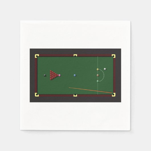 Serviette En Papier Papier de table Snooker (Devant)