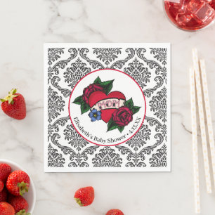 Serviette En Papier Papier de tatouage vintage maman
