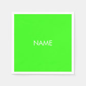 Serviette En Papier Papier de texte vert néon moderne (Devant)