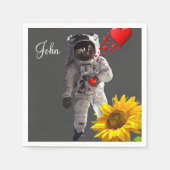 Serviette En Papier Papier de tournesol Astronaut (Devant)