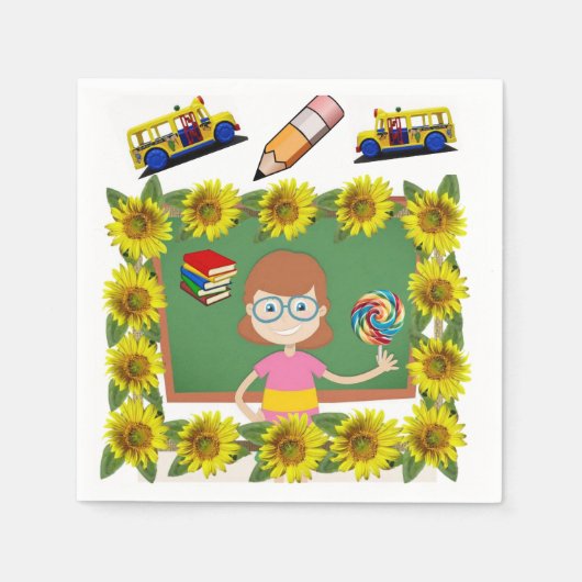 Serviette En Papier Papier de tournesol enseignant (Devant)