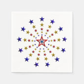 Serviette En Papier Papier de vacances circulaire Patriotic Stars (Devant)