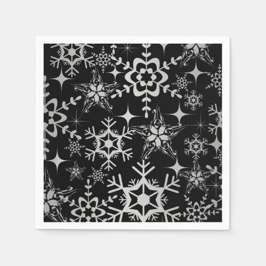 Serviette En Papier Papier de vacances Napkins Flèches de neige (Devant)