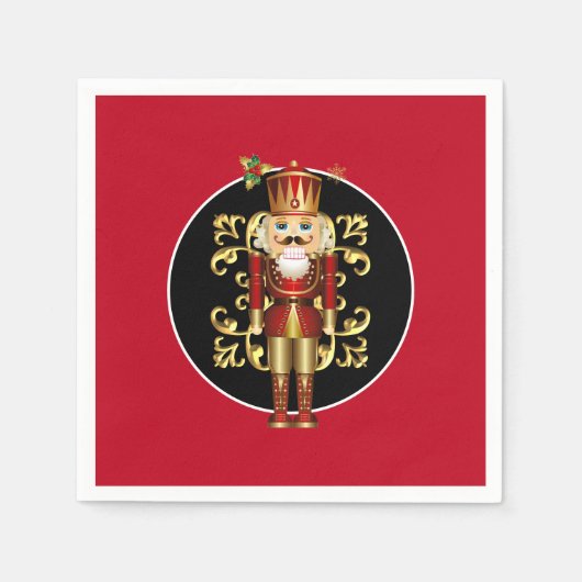 Serviette En Papier Papier de vacances Napkins-Nutcracker (Devant)
