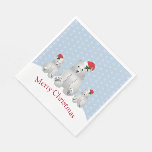 Serviette En Papier Papier de vacances Napkins Ours polaires (Coin)