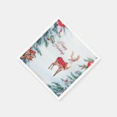 Serviette En Papier Papier de vacances Reindeer Napkin (Coin)