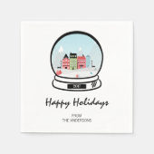 Serviette En Papier Papier de vacances Winter Snow Globe (Devant)