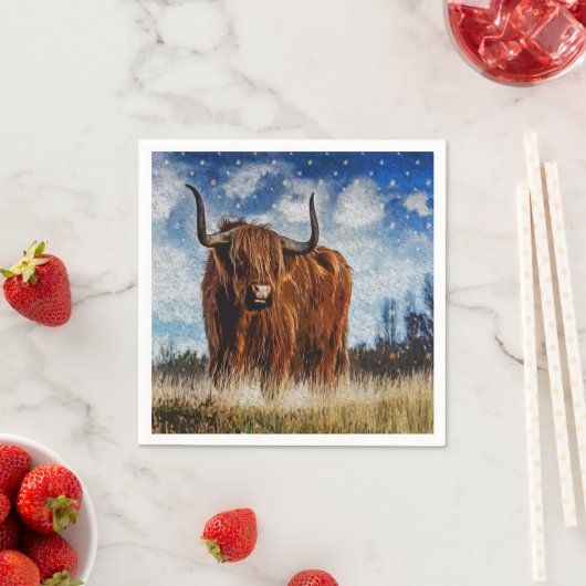 Serviette En Papier Papier de vache Highland (En situation)