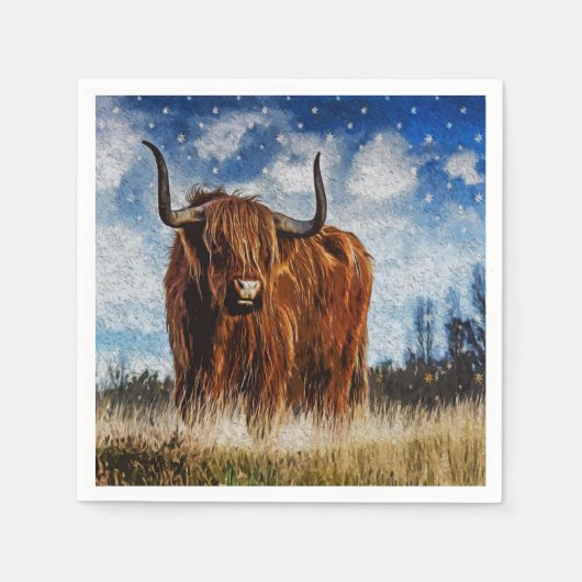 Serviette En Papier Papier de vache Highland (Devant)