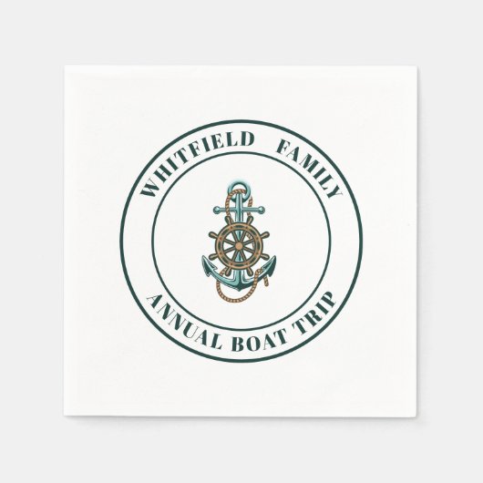 Serviette En Papier Papier de voile d'été pour la famille nautique per (Devant)