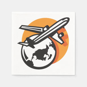 Serviette En Papier Papier de voyage World d'avion Naples