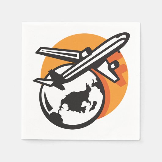 Serviette En Papier Papier de voyage World d'avion Naples (Devant)