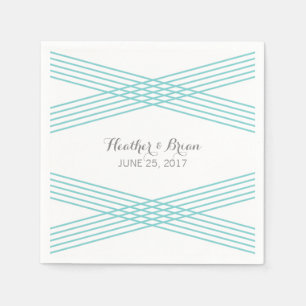 Serviette En Papier Papier Déco Turquoise Moderne