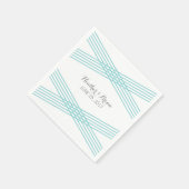 Serviette En Papier Papier Déco Turquoise Moderne (Coin)