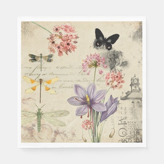 Serviette En Papier Papier Découpage Décor Napkin (Devant)