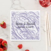 Serviette En Papier Papier découpé en forme de lavande pour mariage av (En situation)