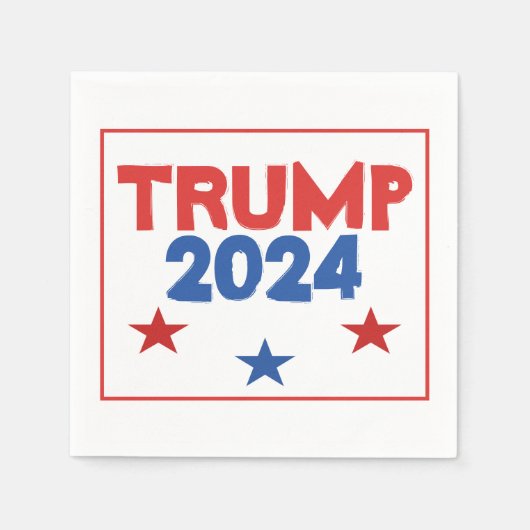Serviette En Papier Papier d'élection TRUMP 2024 serviettes (Devant)