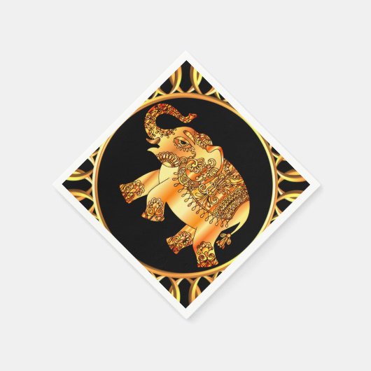 Serviette En Papier Papier d'éléphant d'or (Coin)