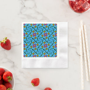 Serviette En Papier Papier d'emballage floral abstrait