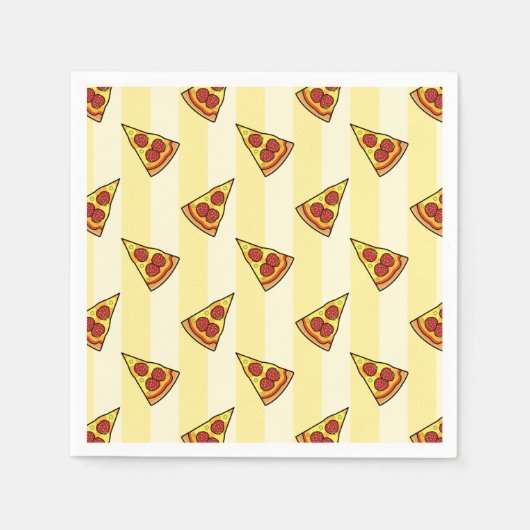 Serviette En Papier Papier d'enveloppement Motif de pizza (Devant)