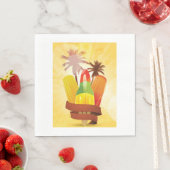Serviette En Papier Papier d'été tropical serviettes (En situation)