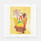 Serviette En Papier Papier d'été tropical serviettes (Devant)