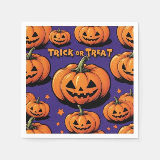 Serviette En Papier Papier d'Halloween (Devant)