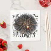 Serviette En Papier Papier d'Halloween déplaisant Spider Web Napkin (En situation)